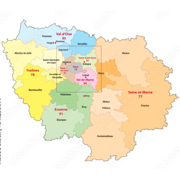 Carte ile de france
